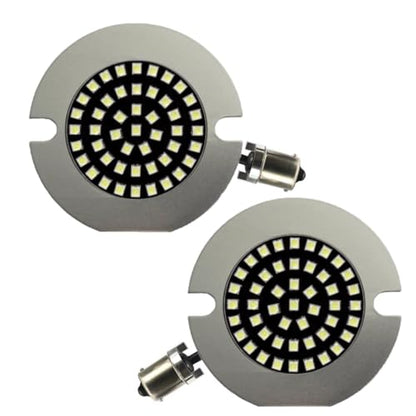 Eagle Lights Midnight Edition 3-1/4" LED Amber Rear Turn Signals for Harley-Davidson® Motorcycles – 1156 Plug & Play Upgrade, Flat Style