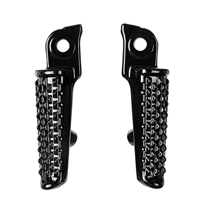 Motorcycle Front Foot Pegs Footrests Pedal for Honda 2003-2023 CBR 600RR, 2004-2023 CBR 1000RR, 2008-2023 CB1000R Models (Front-Black) - color: Front-Black
