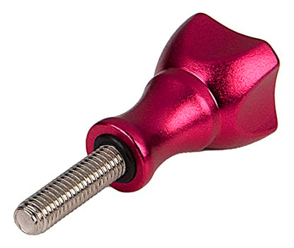 Fotodiox GoTough 25mm Red Metal Thumbscrew Compatible with GoPro HERO3, HERO3+, HERO4, HERO5, HERO6, HERO7 2-Prong Mounting System Pro - color: Red, size: Short