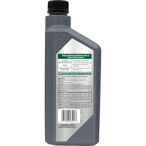 STP Premium Bar and Chain Oil, Tools and Chainsaw Oil Treatment Reduces Bar and Chain Wear, 32 Oz