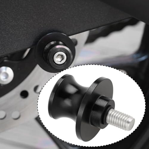 SING F LTD Motorcycle M8 Rear Swingarm Spools Sliders Swing Arm Stand Screw Compatible with Kawasaki Z900 / RS 2017-2025, Black - color: Black