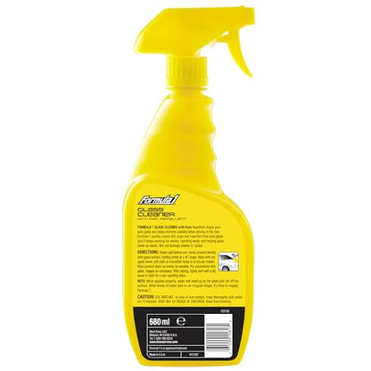 Formula 1 Glass Cleaner with Rain Repellent - Windshield Cleaning Spray for Streak-Free Finish, Improve Visability in Rain, Snow, or Sleet, 23 oz. - size: 23 Fl Oz (Pack of 1)