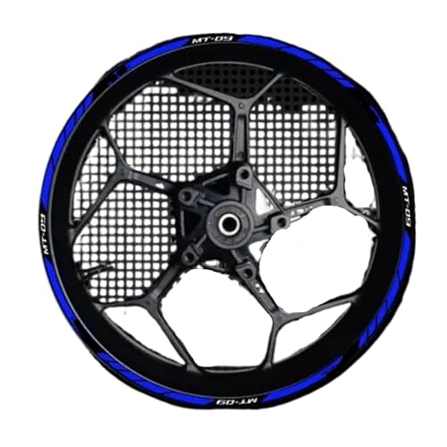 Wheel Stickers for Ya&maha for MT-09 for MT09 for MT 09 Motorcycle Reflective Wheel Sticker Rim Stripe Tape Decal Waterproof Accessories Decals(Color 18) - color: Color 18