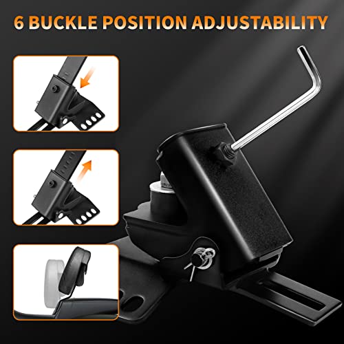 Adjustable Plug-in Driver Rider Backrest Pad Motorcycle Front Custom Mounting Kit Compatible with Harley Touring Models Road King Street Glide Electra Glide Road Glide 1997-2026 - color: Black Bar-Grid