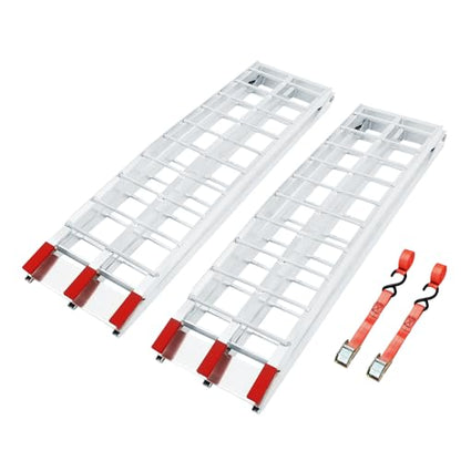 Aluminum Folding Trailer Ramps 2-Pack, 90 * 12inch Heavy Duty Loading Ramps, 1500lbs Capacity for ATV UTV Motorcycle Tractor Truck