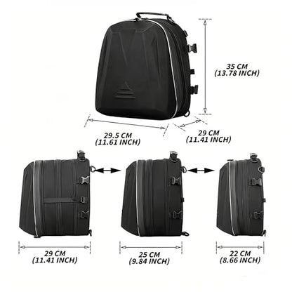 Motorcycle Tail Bag For BMW CE 04 2022-2026,Large Hard Shell Capacity Expandable Helmet Storage Bag Scratch-Resistant Wear-Resistant Waterproof