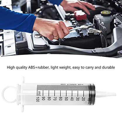 Tiiyee Brake Bleeder Kit, Hydraulic Disc Clutch Bleeding Kit 100ML Syringe 50cm Hose Brake Fluid Bleeder Kit One Man Brake Bleeding Universal for Motorcycles Motorbikes Scooters Quads Oil Extractor