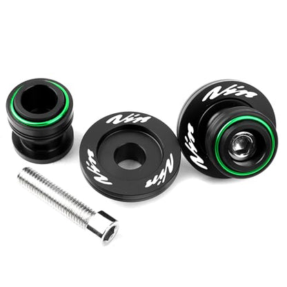 Compatible With Ninja 300 Ninja 250 ZX6R ZX10R 1998-2011 ZX12R ZX-14R Vulcan S 650 Z750 S R CNC M10X1.25 Motorcycle Swingarm Spool Sliders Rear Stand Swing Arm Sliders (Green) - color: Green