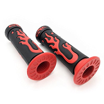 XH4067-RED-22 ATV Watercrafts Flame Gel Style Grips Red Quad (7/8 Inches Both Side) - color: C