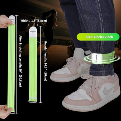 Cowboy Boot Straps, Adjustable Elastic Pant Leg Straps for Biking, Fishing, Hiking, Wading etc. - color: Green-2pcs