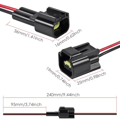 8Pcs 2 Pin Waterproof Connector Electrical Wire Plug Car Auto 2 Way Male Female Quick Disconnect Harness Connectors Plug Socket for Car Truck Motorcycle Marine Boat and Other Wire Connection - size: 8pcs 2 pin