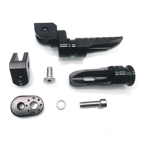 MZS Motorcycle Foot Pegs, Front Rider Footpegs Footrest Rest Pedal Adjustable Aluminum Black Compatible with GROM Monkey CBR 600 F2 F3 F4 F4I CBR600RR CBR1000RR VFR800 CB1100 - size: GROM/Monkey/CBR600 F2 F3 F4 F4I/CBR600RR