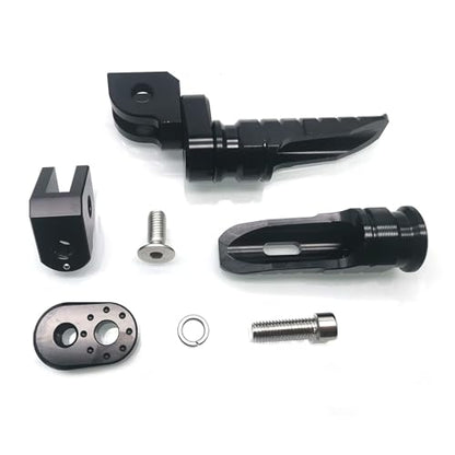 MZS Motorcycle Foot Pegs, Front Rider Footpegs Footrest Rest Pedal Adjustable Aluminum Black Compatible with GROM Monkey CBR 600 F2 F3 F4 F4I CBR600RR CBR1000RR VFR800 CB1100 - size: GROM/Monkey/CBR600 F2 F3 F4 F4I/CBR600RR