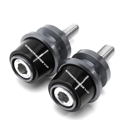 For STREETFIGHTER V2 StreetfighterV2 streetfighterv2 streetfighter v2 Streetfighter V2 8MM Motorcycle Accessories CNC Aluminum Premium Swingarm Spool Slider Stand Screws (Titanium) - color: Titanium