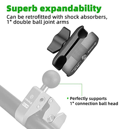 FANAUE Double Socket Arm Compatible with RAM Mounts B Size Ball Head and Bike Motorcycle Phone Holder, Fits Industry All Standard 1" Ball Adapters (da-60) (Pack of 2) - size: da--60 (Pack of 2)