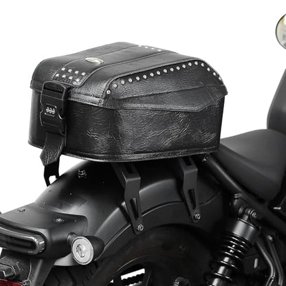 KEMIMOTO Motorcycle Tail Bag Rivet with Secure Locking Bracket 25L Large Capacity Universal Motorcycle Luggage Travel Storage Bag for Trip Camping Outdoor