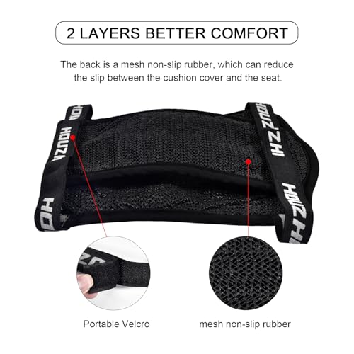 Motorcycle Seat Cushion Air Cooling 3D Mesh Motorcycle Seat Pad,Butt Protector Pads,Motorcycle Cool Seat Cover,Breathable Motorcycle Seat Cover,Size L - size: 32 x 36cm