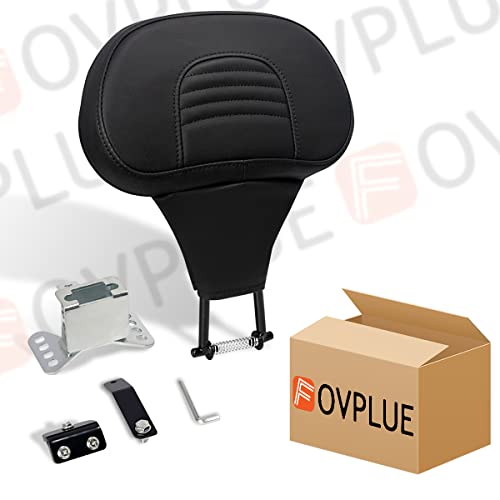 FOVPLUE Adjustable Rider Backrest, Detachable Plug-in Driver Backrest Pad w/Mounting Kit for Harley Touring 2009-2025,for CVO Road Glide Street Glide Tri Glide FLHTK/L Electra Glide Road King,Style 1 - color: Black for Street Glide style