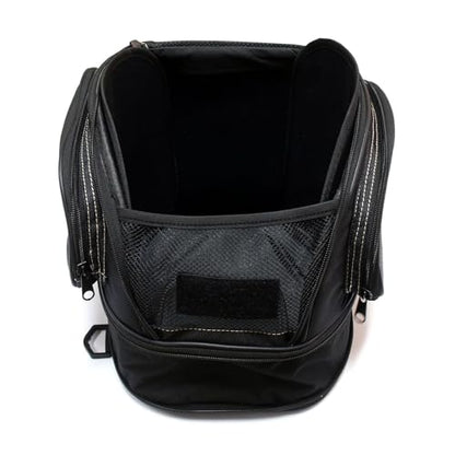 MZS Motorcycle Tail Bag, 26L Expandable Motorcycle Travel Luggage Bag, Rack Trunk Helmet Rear Seat Storage Compatible with Sportster Road King Electra Street Glide Softail Dyna Rebel Vulcan Shadow - size: 26L