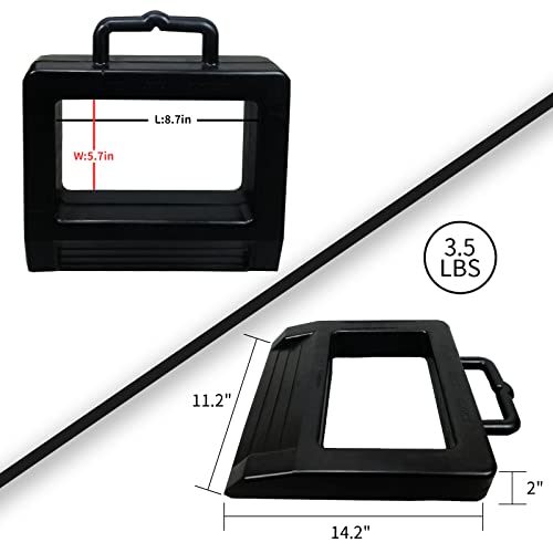 ROBLOCK Rubber Pallet Jack Chock Heavy Duty Wheel Chock, Pallet Jack Stopper for Truck 14.2" Length x 11.2" Width x 2" Height (1 Pack, Black) - color: Black(1 Pack)