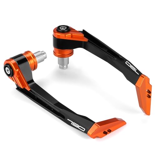 Motorcycle Brake Clutch Lever Guards Handguard Compatible with K.T.M 790Duke 2018 2019 2022 2023 2024 | Handlebar Bar End Protector duke790 Accessories (Orange) - color: Orange