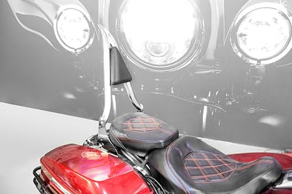 09-25 Sissy Bar Backrest, Detachable Passenger Backetst Sissy Bar Fit for Harley Touring Street Glide Road Glide Road King Electra Glide 2009-2025 Chrome - color: Chrome, size: 22"- Detachable Split