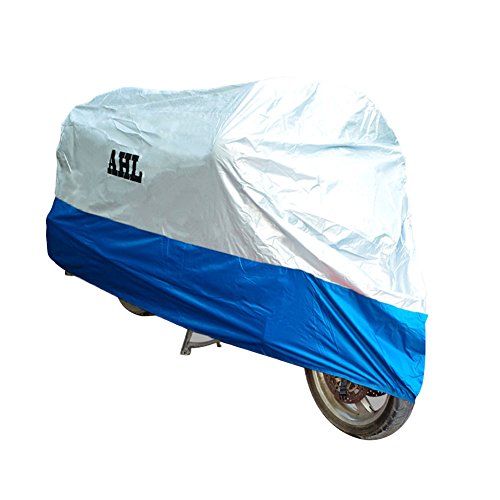 AHL Motorcycle Cover All-Weather Waterproof Dustproof UV Protective Breathable Indoor Outdoor Cover(XXXL,B) - color: blue, size: XXXL
