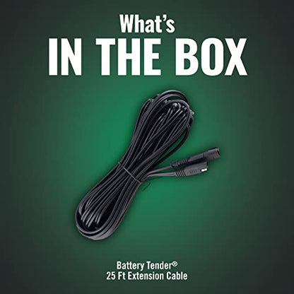 Battery Tender 25 Foot Extension SAE Cable - Designed for Use with Battery Tender Chargers - Quick Connect Plugs for Easy Connection to Motorcycle, Cars, ATVs and More - 081-0148-25 - style: 25 feet, Pack of 1