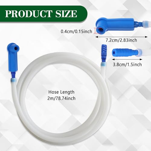 Brake Fluid Bleeder Hose, Brake Fluid Bleeder Kit, 6.56 Ft Car Brake Bleeding Hose Oil Fluid Extractor Tool with Adapter, Replacement Tube for Car Motorcycle Braking System Repair Tool (2M) - color: 2M