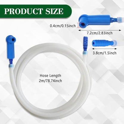 Brake Fluid Bleeder Hose, Brake Fluid Bleeder Kit, 6.56 Ft Car Brake Bleeding Hose Oil Fluid Extractor Tool with Adapter, Replacement Tube for Car Motorcycle Braking System Repair Tool (2M) - color: 2M