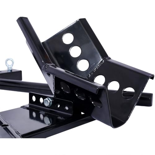 Motorcycle Wheel Chock Stand, Heavy Duty Front Wheel Stand for 17"-21" Tires, Steel Motorcycle Wheel Chock with Safety Lock, Front Tire Holder for Trailer Transport, Storage & Maintenance
