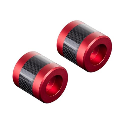 Advanblack Protek Machined CNC Alumium with Carbon Fiber Inlay Crash Bar Slider (Red CNC w/Carbon Inlay) - color: Red CNC w/ Carbon Inlay