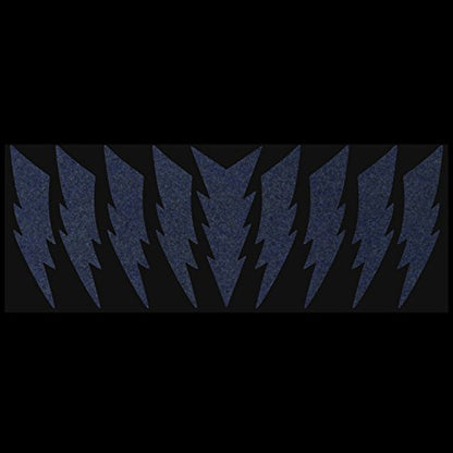 LiteMark Reflective Lightning Bolt Sticker, Bike, Helmet, Black, 4 Inch - Pack of 9 Pcs - color: Black