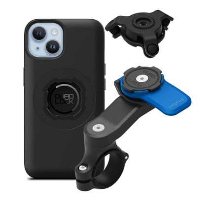 Quad Lock Motorcycle Handlebar Mount Kit with Vibration Dampener and MAG Phone Case for iPhone 14 - size: iPhone 14