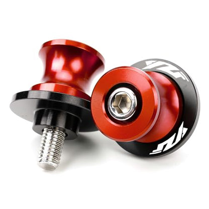 MOWOK Fit For Yamaha YZF R1 R3 R6 R7 R9 R15 R25 R125 YZF600R YZFR3 YZFR9 YZFR1 YZFR6 Accessories M6 Motorcycle Swingarm Spools Sliders Swing Arm Stand Screws (Red) - color: Red