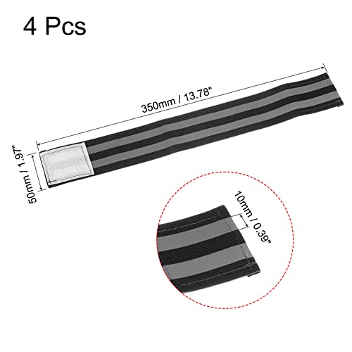 MECCANIXITY Reflective Bands for Arm - color: Black, size: 14x2 Inch