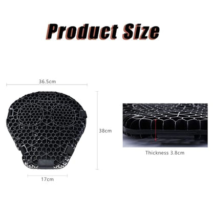 Motorcycle Gel Seat Cushion for Honda Goldwing GL1800 Goldwing GL 1800, Shock-Absorbing & Non-Slip Comfort Seat Pad for Long Rides, Breathable 3D Honeycomb Ventilation