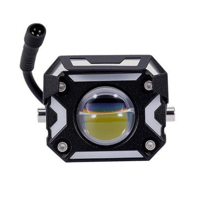 maXpeedingrods Motorcycle Auxiliary Lights with High Low Beam, 10000LM White Amber Driving Fog Lights w/DRL Turn Signal, Waterproof LED Spotlights for Motorcycle, ATV, UTV, Pickup, SUV, Truck, Pair - size: 2.5in