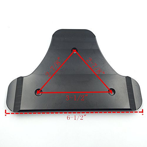 XKH- Motorcycle Black CNC Billet Sissy Bar Backrest Pad Mount Kit Skull Compatible with 1994 and later Harley Davidson Touring (equipped with H-D Detachables Sissy Bar Upright) [B01KNXA508]