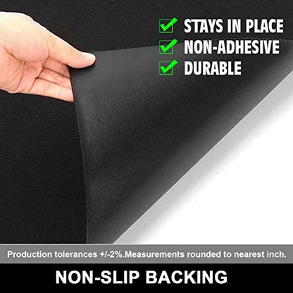 AiBOB Oil Spill Mat, 70 X 60 inches, Garage Floor Mat Under Car, Waterproof Backing Absorbent Pad Protects Floor, Durable, Reusable, Black - size: 70'' X 60''
