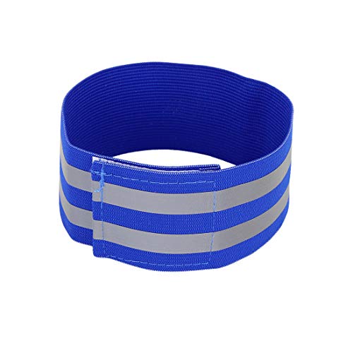 X AUTOHAUX 8pcs Reflective Bands for Arm High Visibility Night Cycling Riding Reflector Tape Straps Bracelet - color: Blue