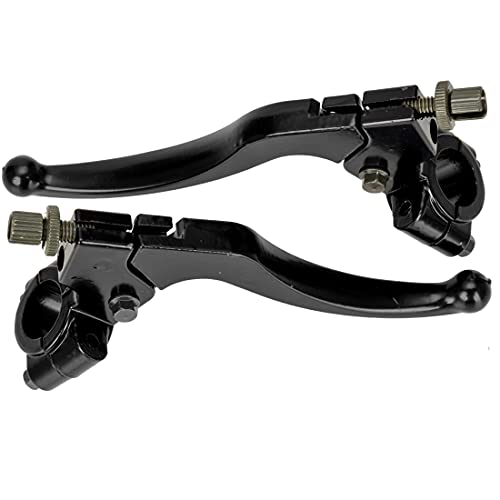 FVRITO 7/8" 22mm Universal Clutch Brake Handle Levers Perch for CRF50 CRF70 CRF80 CRF100 CRF150 XR50 XR80 XR100 ATC 200m Pit Dirt Bike Motor Motocross Motorcycle Baja Mini Bike MB200 Left and Right - color: Black