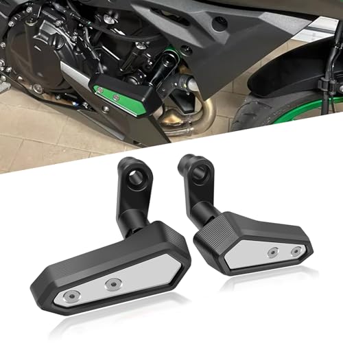 for NINJA500 Z500 SE Ninja 500 z500 se 2024 2025 2026 Accessories Engine Anti-Fall Protection Cover Motorcycle Body Anti-Fall Block Side Cover Protection Frame Slider Impact Engine Drop pad (Silver) - color: Silver