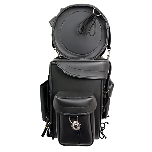 Milwaukee Performance SH539 Black Large 2 Piece PVC Touring Sissy Bar Bag