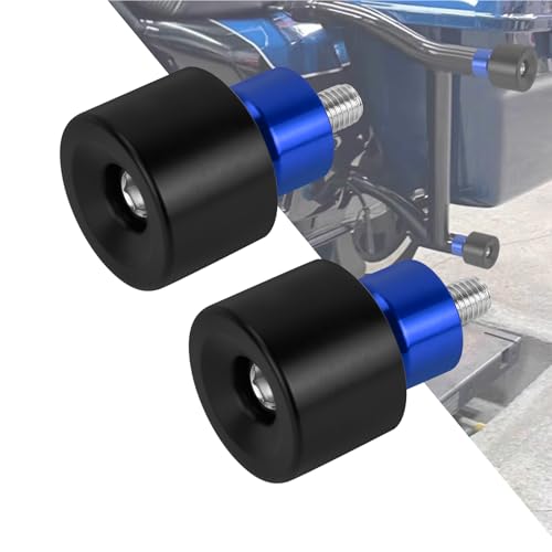 Motorcycle Decorative Wheel M12 Screw Rotatable Crash Bar End Sliders Engine Guard Collision Protector Fit for Harley Saddlebag Guard Engine Guard Bar 2Pcs - color: #2 Blue