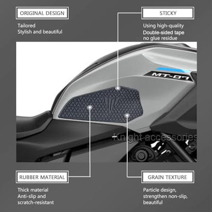 2025 MT07 New Motorcycle Tank Pad Protector For MT 07 MT-07 mt07 Sticker Decal Gas Knee Grip