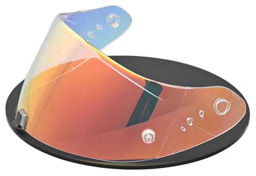 Compatible With EX0 T520 Motorcycle Helmet Visor R1 Air Face Helmet Shield Replacement ST1400 Tinted Visor (Transparent Revo Red) - color: Transparent Revo Red