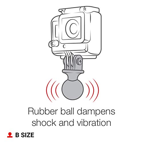 RAM Mounts Action Camera Ball Adapter – Compatible with GoPro-Style Mounts, B Size 1" Ball (RAP-B-202U-GOP1)
