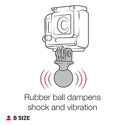 RAM Mounts Action Camera Ball Adapter – Compatible with GoPro-Style Mounts, B Size 1" Ball (RAP-B-202U-GOP1)