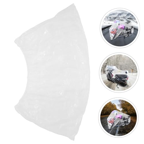Disposable Waterproof Motorcycle Cover 4-Pack Clear Plastic Bike Protective Covers for Outdoor All-Weather Use 90.55X47.24X19.68In - size: L